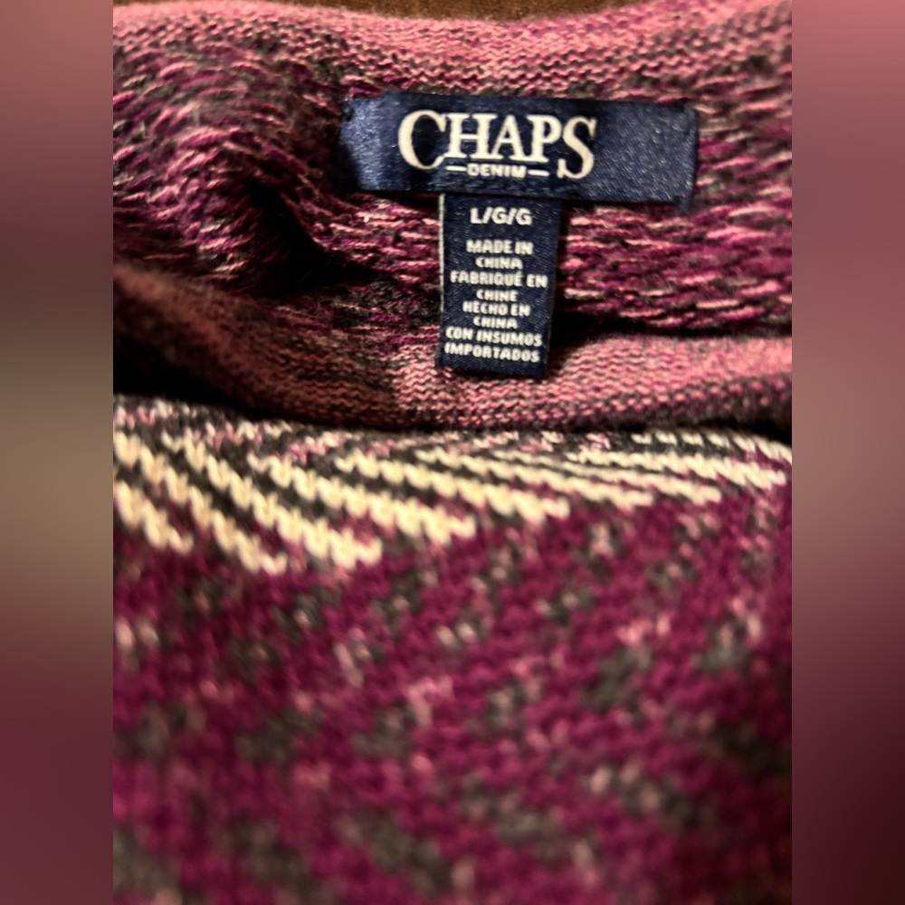 Chaps Purple’s Burgundy Sweater - Picture 6 of 10